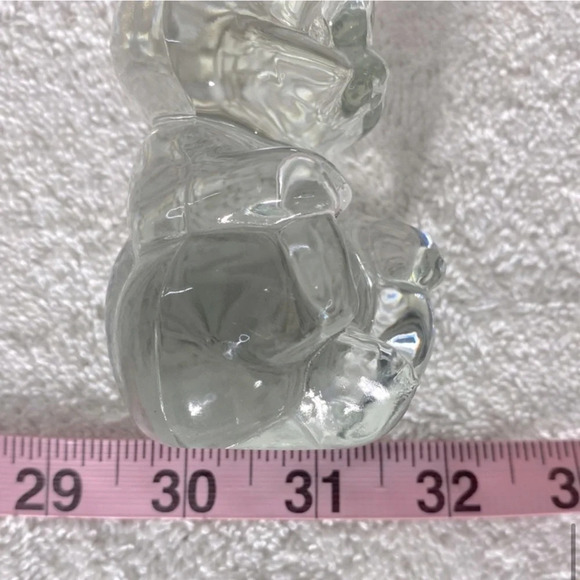Vintage Fenton Crystal Clear Glass Bear  Paper Weight Figurine - Picture 12 of 13